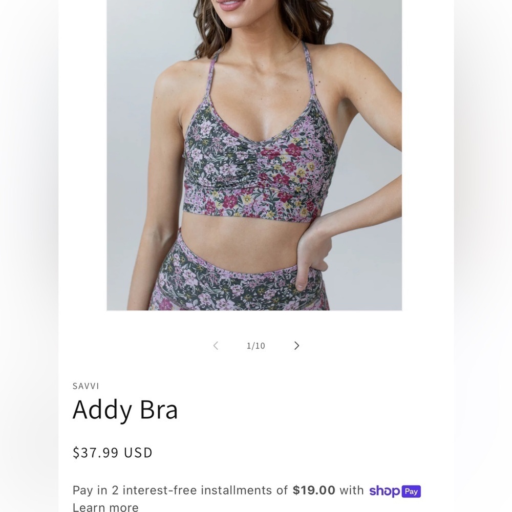 Savvi Floral Print Women's bra small